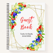 Summer Mixed Berries Wedding Guest Book Notitieboek (Voorkant)