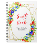 Summer Mixed Berries Wedding Guest Book Notitieboek (Voorkant)
