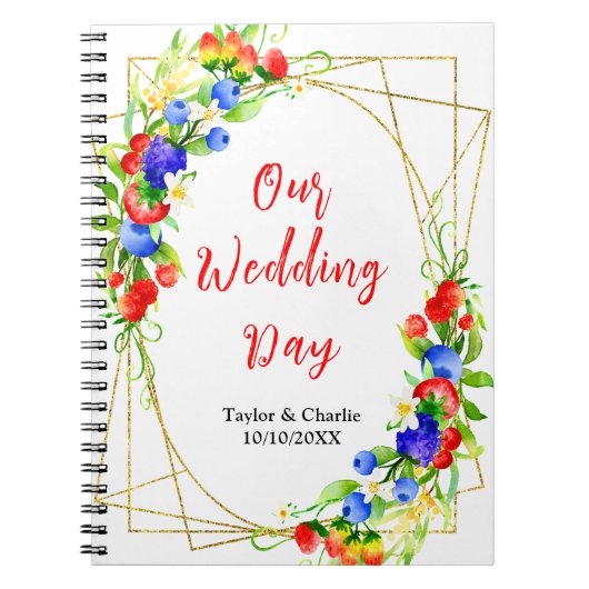 Summer Mixed Berries Wedding Planner Notitieboek (Voorkant)