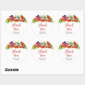 Summer Mixed Berries Wedding Thank You Ronde Sticker (Vel)