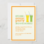 Summer Mocktails and Juices Party Invitation Kaart (Voorkant)