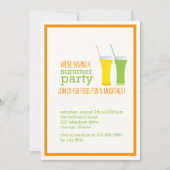 Summer Mocktails and Juices Party Invitation Kaart (Voorkant)