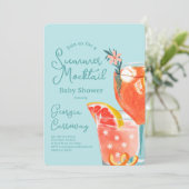 Summer Mocktails Baby shower Kaart (Staand voorkant)