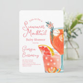 Summer Mocktails Baby shower Kaart (Staand voorkant)