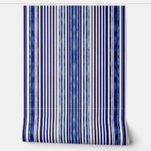 Summer Modern Navy Blue Boat Stripes Collectie Behang