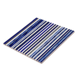 Summer Modern Navy Blue Boat Stripes Collectie Tegeltje