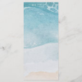 Summer Moderne Coastal Beach Wedding Menu Cards (Achterkant)