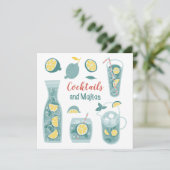 Summer Mojito Cocktail Party Invitation (Staand voorkant)