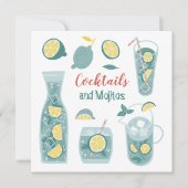 Summer Mojito Cocktail Party Invitation (Voorkant)