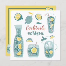 Summer Mojito Cocktail Party Invitation