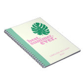 Summer Monstera Leaf Natuur gepersonaliseerd Notitieboek (Rechterzijde)