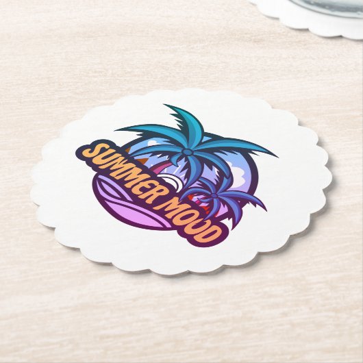 Summer Mood Kartonnen Onderzetters (Gekanteld)