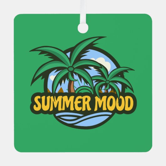 Summer Mood Metalen Ornament (Voorkant)