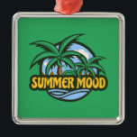Summer Mood Metalen Ornament<br><div class="desc">Summer Mood design legt de essentie vast van een perfecte zomerdag, een mix van warmte, natuur en rustige vibes met levendige kleuren en een vleugje zwerflust en liefde voor het leven, het draait allemaal om deze zomerstemming. "Dit ontwerp is aanpasbaar. Klik op de knop ‘Ontwerp bewerken’ om het ontwerp te...</div>