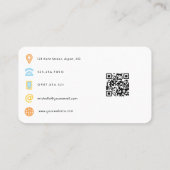 Summer Mood Mode Event Planner QR-code Visitekaartje (Achterkant)