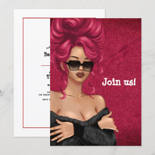 Summer Mood Mode Red Haire Bachelorette Kaart