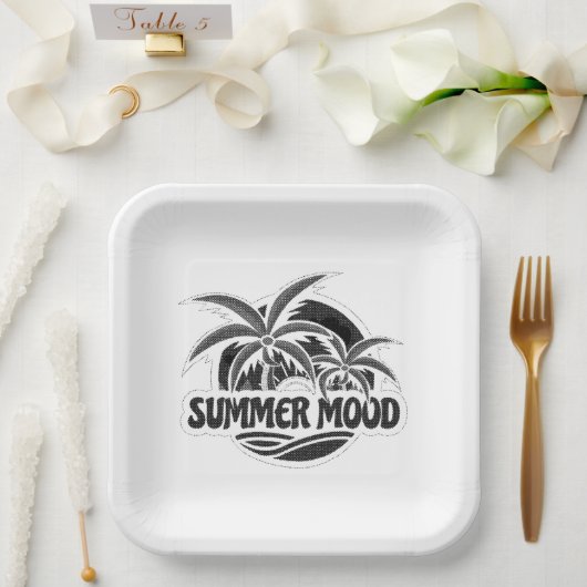 Summer Mood Papieren Bordje (Huwelijk)
