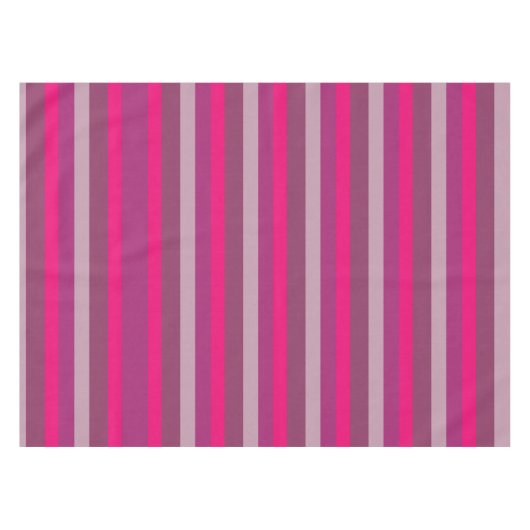 Summer Mood Pink Mauve Paarse Magenta lijnen Tafelkleed (Voorkant (Horizontaal))