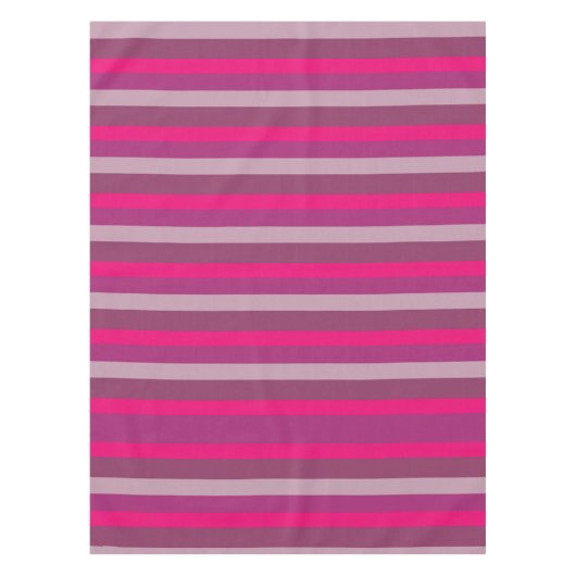 Summer Mood Pink Mauve Paarse Magenta lijnen Tafelkleed (Voorkant)