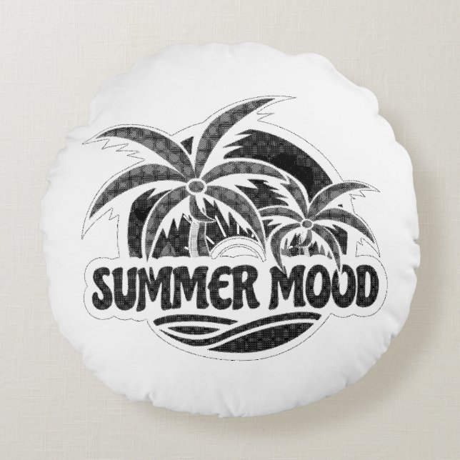 Summer Mood Rond Kussen (Voorkant)