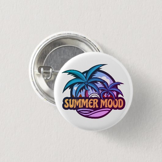 Summer Mood Ronde Button 3,2 Cm (Voorkant /achterkant)