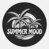 Summer Mood Ronde Sticker (Voorkant)