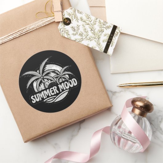 Summer Mood Ronde Sticker (Geschenken)