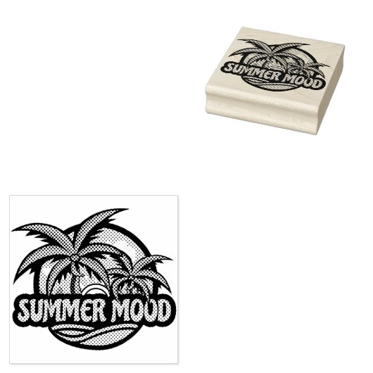 Summer Mood Rubberstempel (Gestempeld)