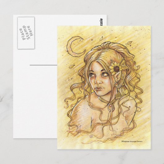 Summer Moon Briefkaart (Voorkant / Achterkant)