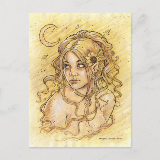 Summer Moon Briefkaart (Voorkant)