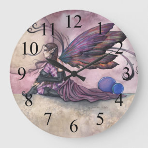 Summer Moon Fairy Fantasy Art Wall Clock Grote Klok