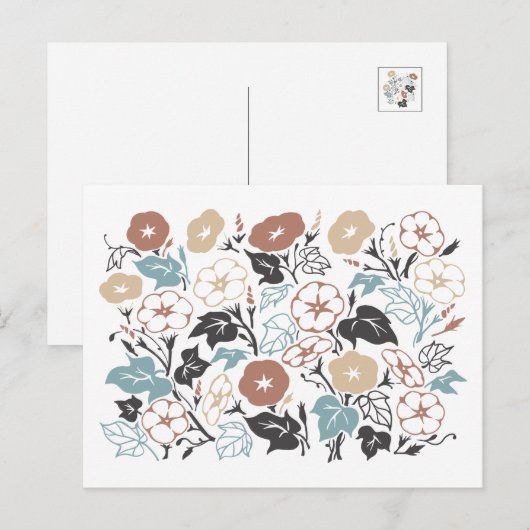 Summer Morning Glory Garden Briefkaart (Voorkant / Achterkant)