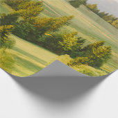 summer mountains green grass and blue sky landscap cadeaupapier (Hoek)