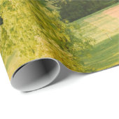 summer mountains green grass and blue sky landscap cadeaupapier (Rol Hoek)