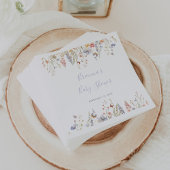 Summer Multicolor Wildflower Baby shower Servet