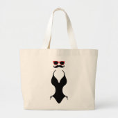 Summer Mustache Grote Tote Bag (Voorkant)