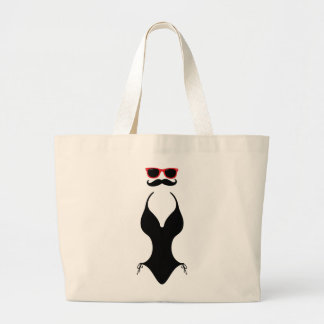 Summer Mustache Grote Tote Bag