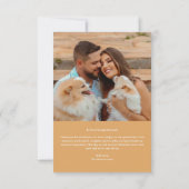 Summer Mustard Red Floral Botanical Photo Wedding Bedankkaart (Achterkant)