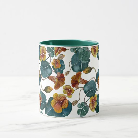 Summer Nasturtiums Two-Tone Coffee Mok (Midden)