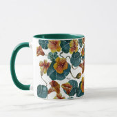 Summer Nasturtiums Two-Tone Coffee Mok (Links)