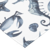 Summer Nautical seashell zeepaardkrab Tafelkleed (Gekanteld)
