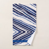 Summer Navy Blue Boat Popular Stripes Collectie Bad Handdoek (Handdoek)