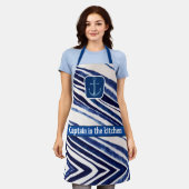 Summer Navy Blue Boat Popular Stripes Collectie Schort (Gedragen)