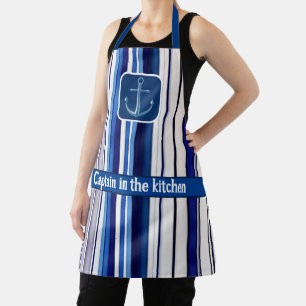 Summer Navy Blue Boat Trendy Stripes Collectie Schort