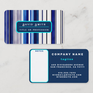 Summer Navy Blue Boat Trendy Stripes Collectie Visitekaartje