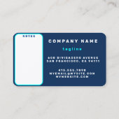 Summer Navy Blue Boat Trendy Stripes Collectie Visitekaartje (Achterkant)