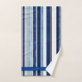 Summer Navy Blue Popular Boat Stripes Collectie Bad Handdoek (Handdoek)