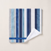 Summer Navy Blue Popular Boat Stripes Collectie Bad Handdoek (Wasdoekje)