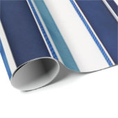 Summer Navy Blue Popular Boat Stripes Collectie Cadeaupapier (Rol Hoek)