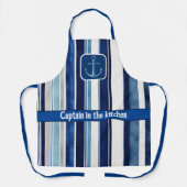 Summer Navy Blue Popular Boat Stripes Collectie Schort (Voorkant)